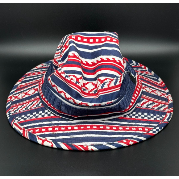 DC Shoes Other - DC Shoes Sm/Med Navy White Red Bucket Cap DC Sun Beach Hat Strap
